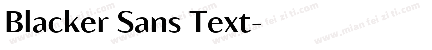 Blacker Sans Text字体转换